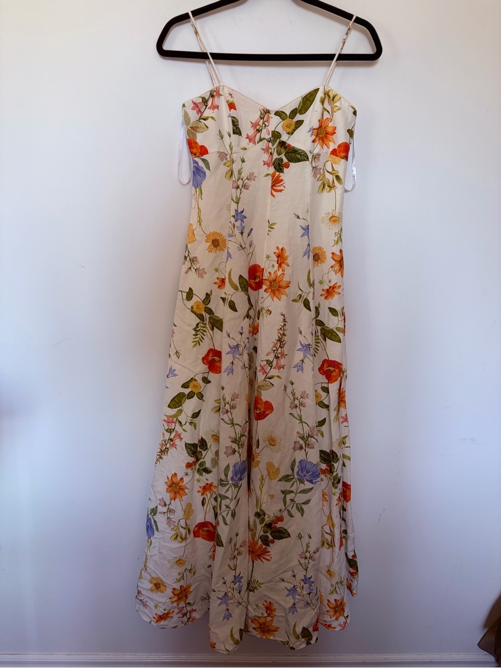 EVERNEW Linen-Blend Vayda Strap Midi Sun Dress - Size 2 - Picture 3 of 16